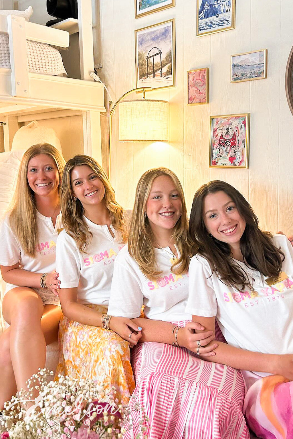 Sigma Kappa University of Georgia Pastel Font Recruitment Tee