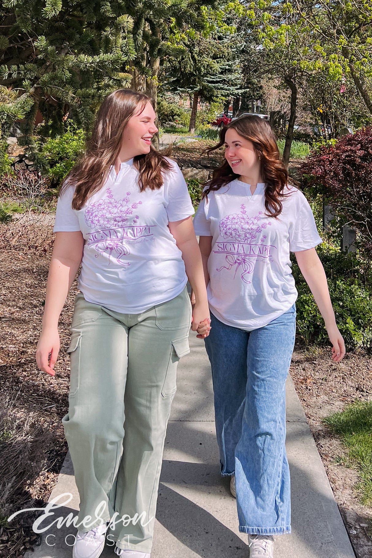 Sigma Kappa One Heart One Way Bouquet Notch Tee