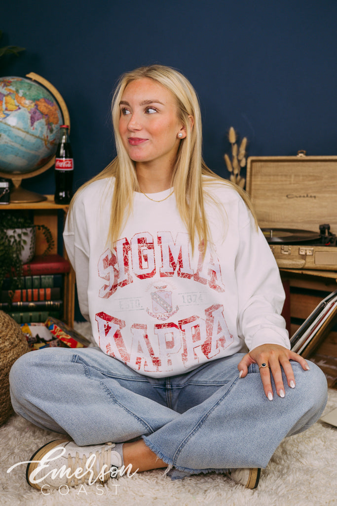 Sigma Kappa Vintage Crest Crewneck