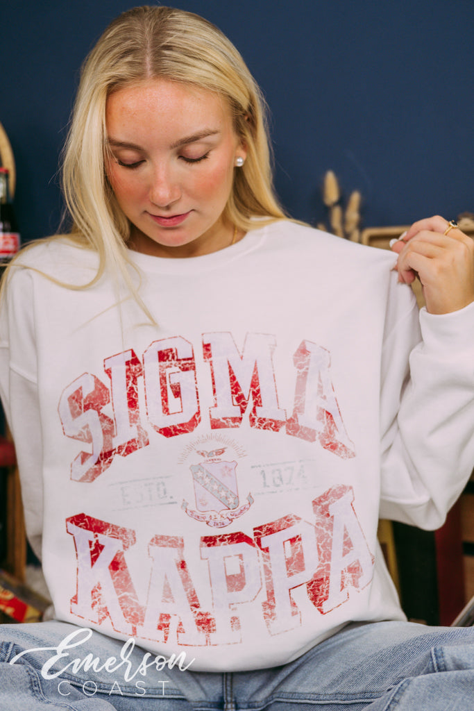 Sigma Kappa Vintage Crest Crewneck