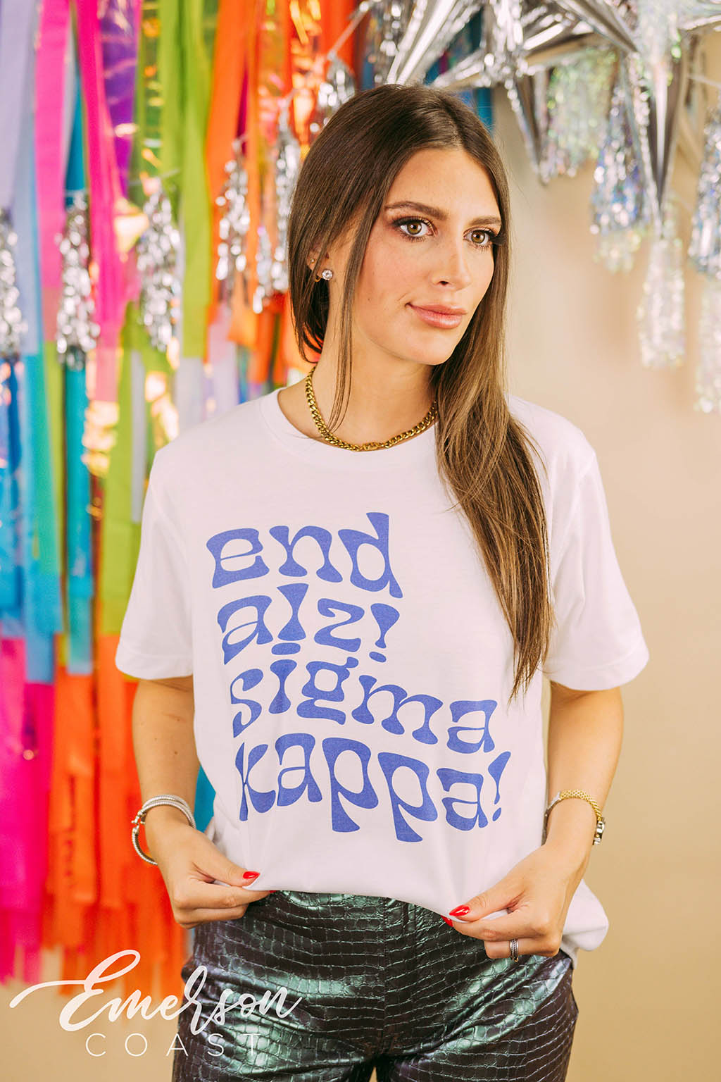 Sigma Kappa End Alz Wavy Tee