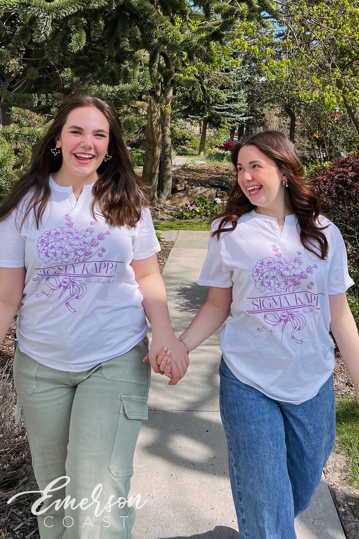 Sigma Kappa One Heart One Way Bouquet Notch Tee