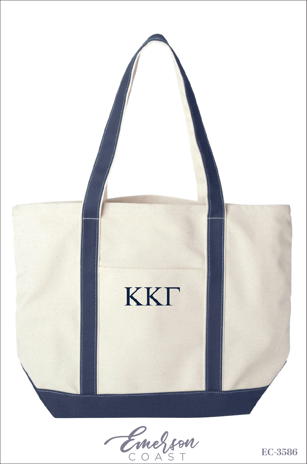 Kappa Kappa Gamma Navy Letter Tote