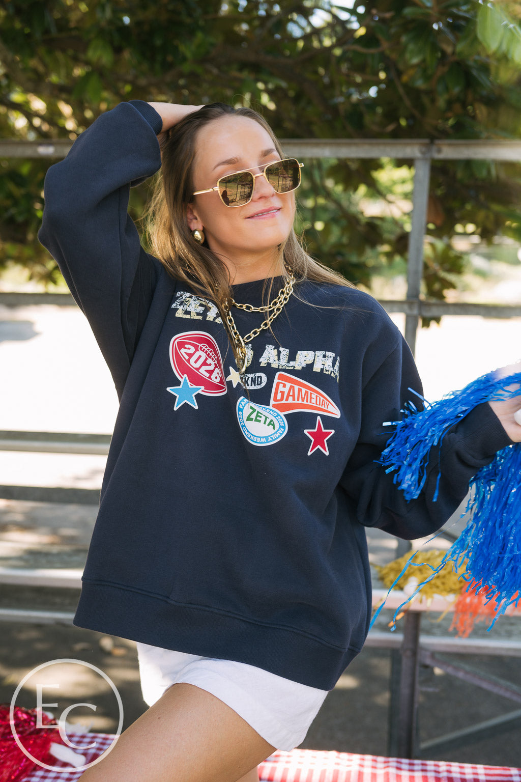 Zeta Tau Alpha Patchwork Family Weekend Mockneck