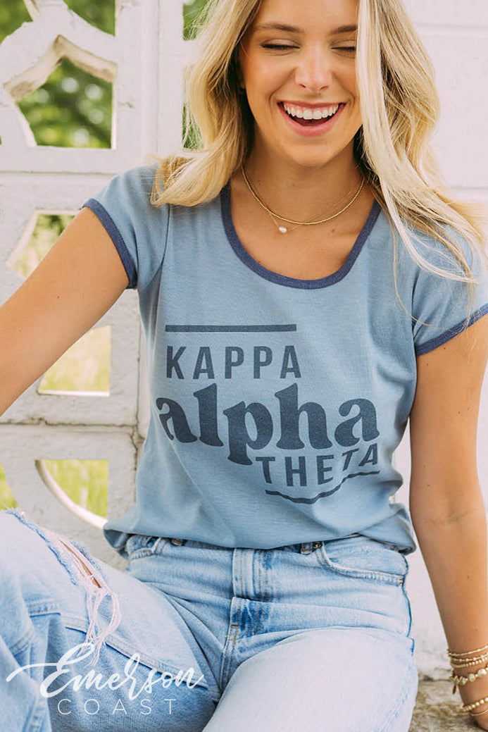 Kappa Alpha Theta Blue Baby Ringer