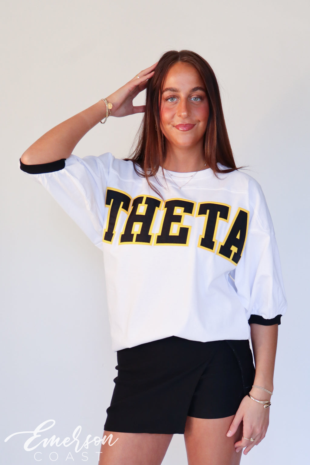 Theta Black and Gold Greek Letter Jersey