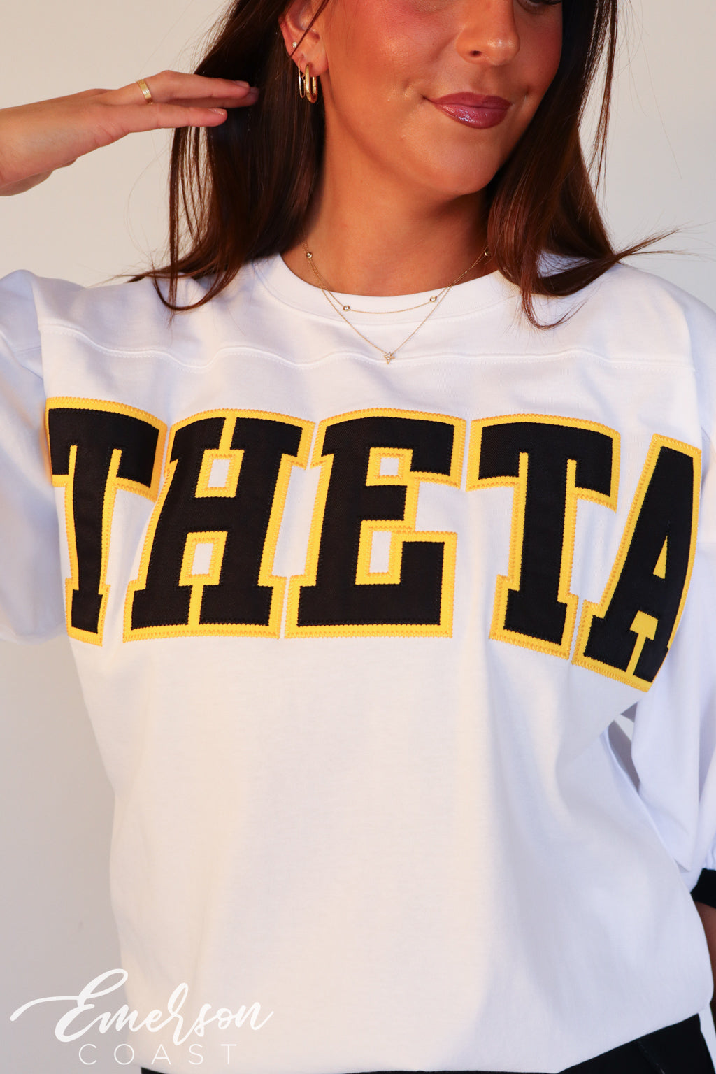 Theta Black and Gold Greek Letter Jersey