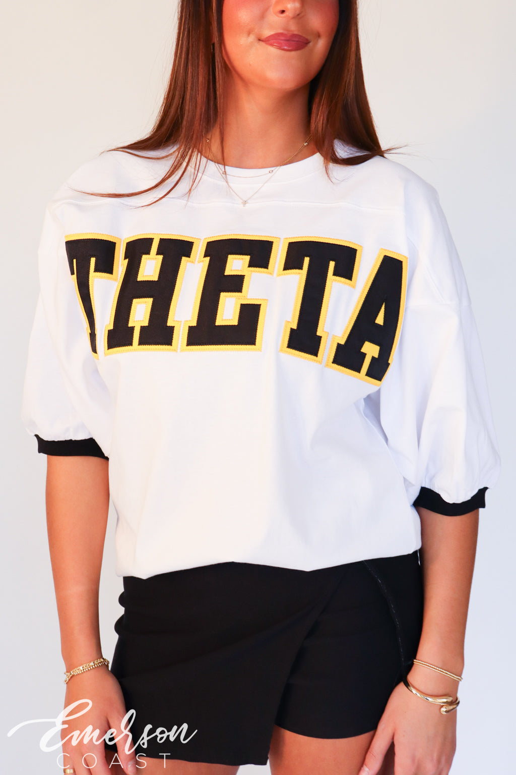 Theta Black and Gold Greek Letter Jersey
