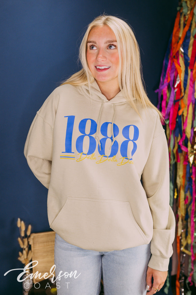Tri Delta Established Date Hoodie