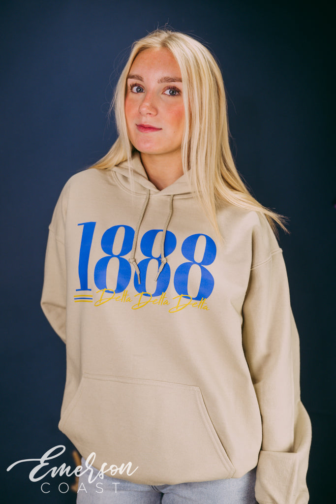 Tri Delta Established Date Hoodie