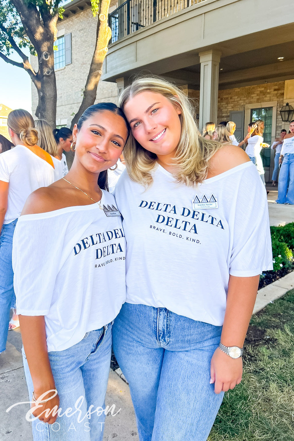Delta Delta Delta Texas Tech University Brave Bold Kind Slouchy Tee