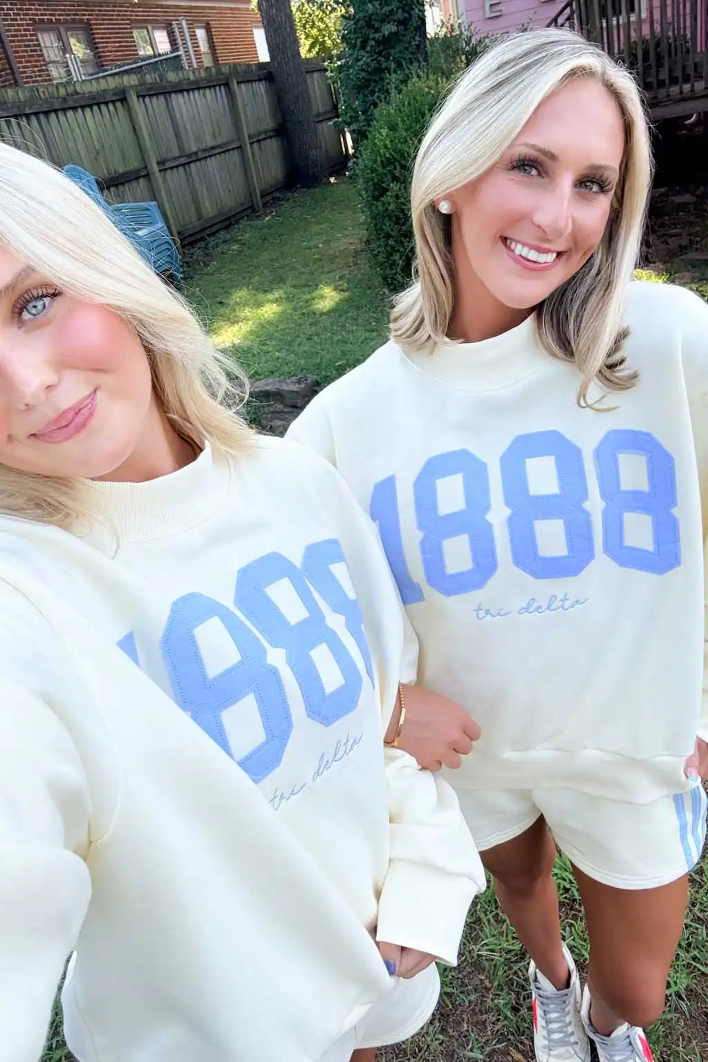 Tri Delta Vintage Varsity Mockneck
