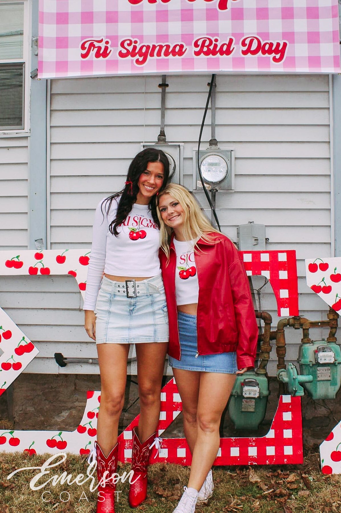 Tri Sigma Cherry On Top Bid Day Long Sleeve Baby Tee