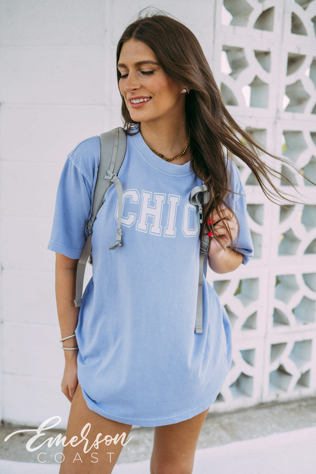 Chi O Varsity Boxy Tee