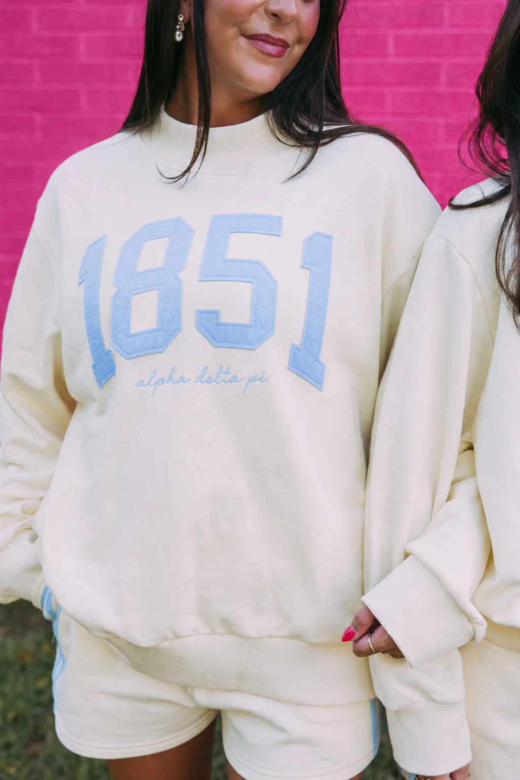 Alpha Delta Pi Vintage Varsity Mockneck