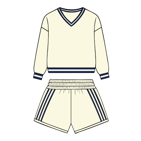 Cream and Navy