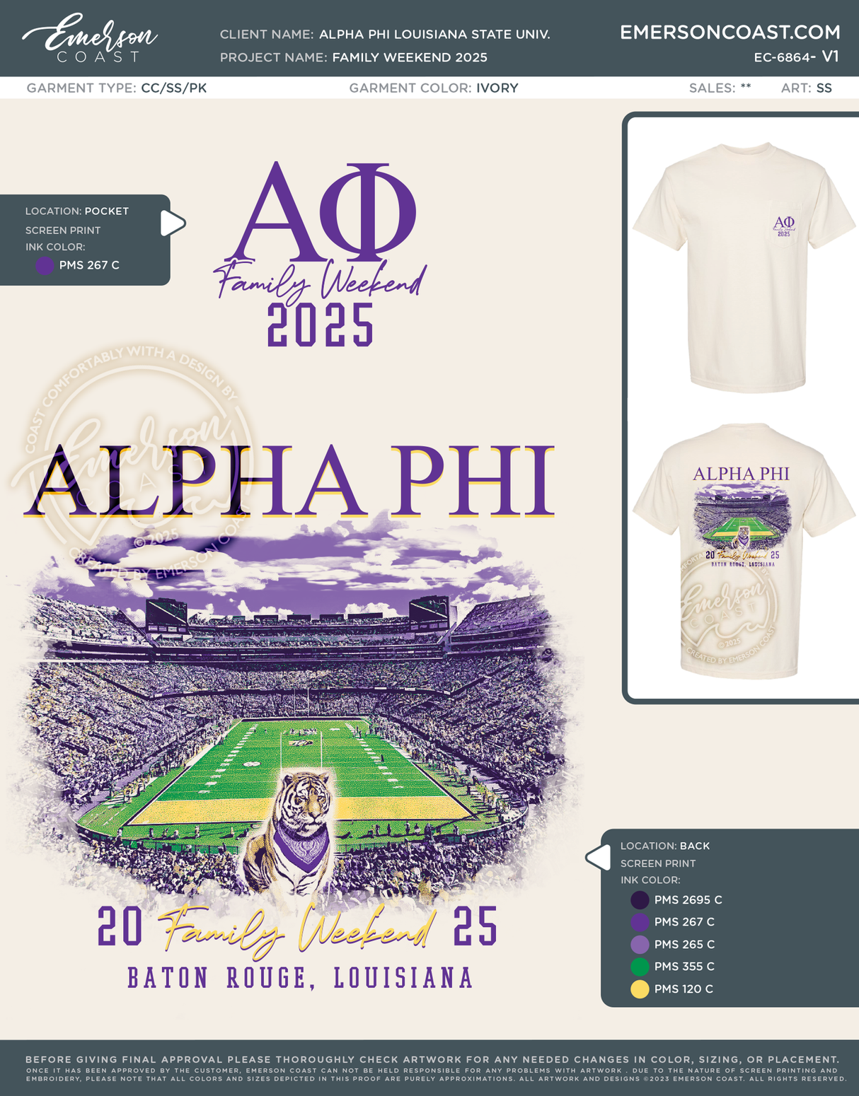 EC-6864 Alpha Phi Louisiana State University Family Weekend 2025-FW REORDER