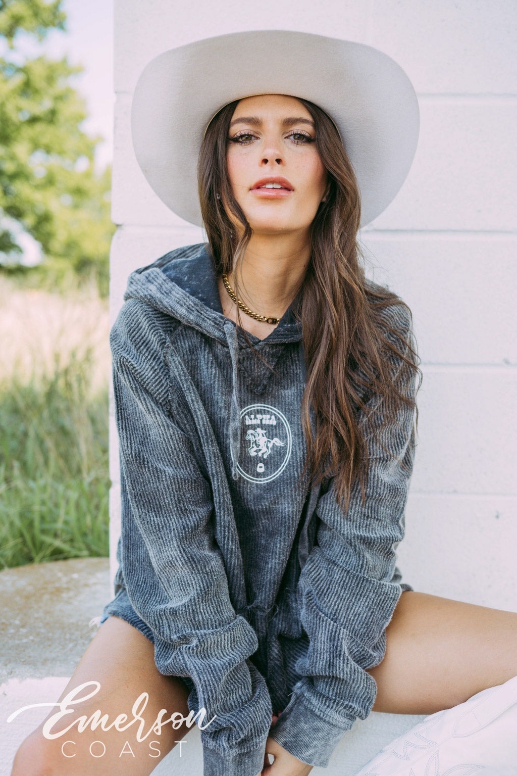 Alpha O Yeehaw Cord Hoodie