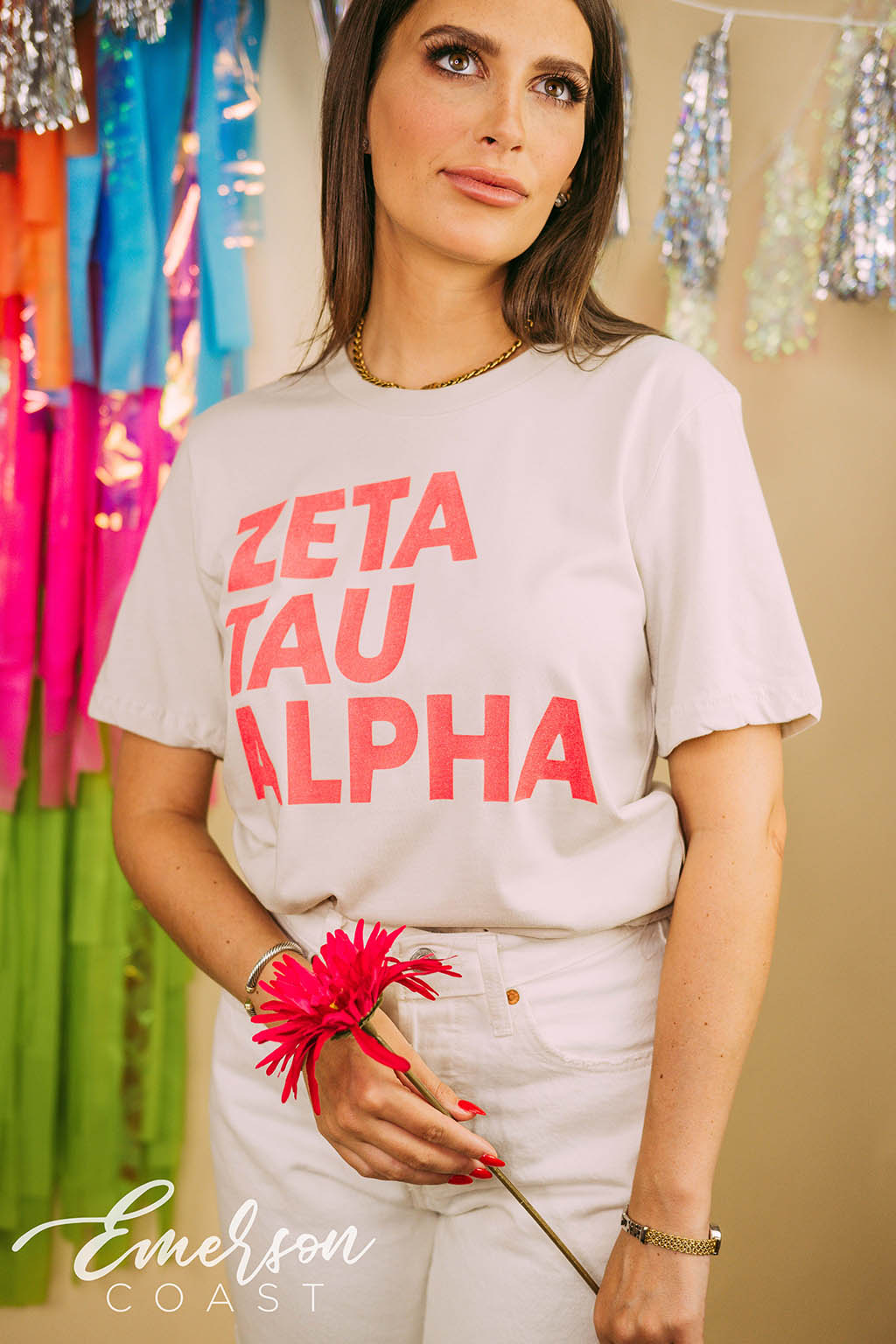 Zeta Tau Alpha Block Letter Tee