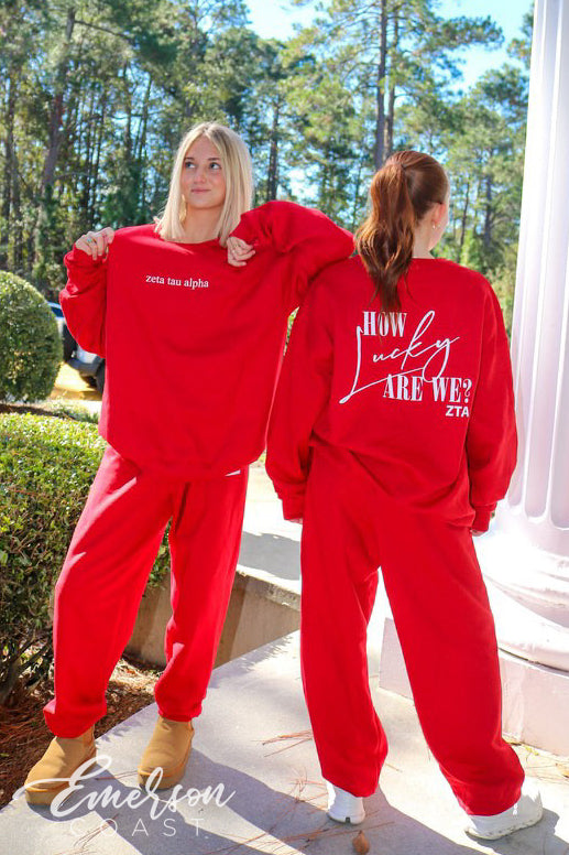 Zeta Bright Red Lucky Matching Set