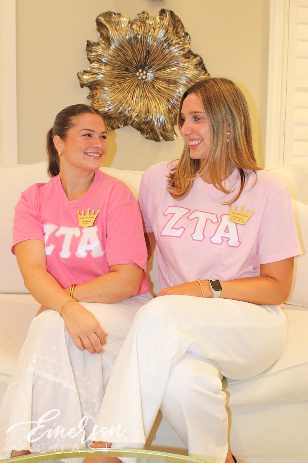 Zeta Tau Alpha University of Tennessee Recruitment Pink Greek Letter Tee