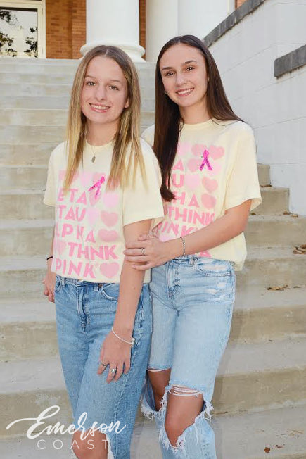 Zeta Tau Alpha East Central University Think Pink Philanthropy Tshirt