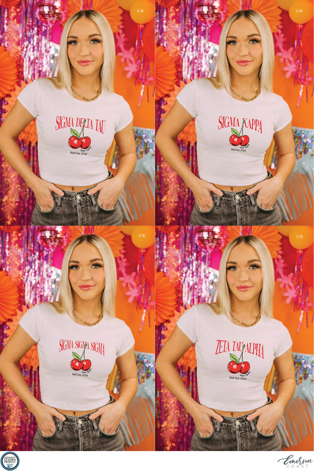 Cherry Bomb Bid Day Baby Tee