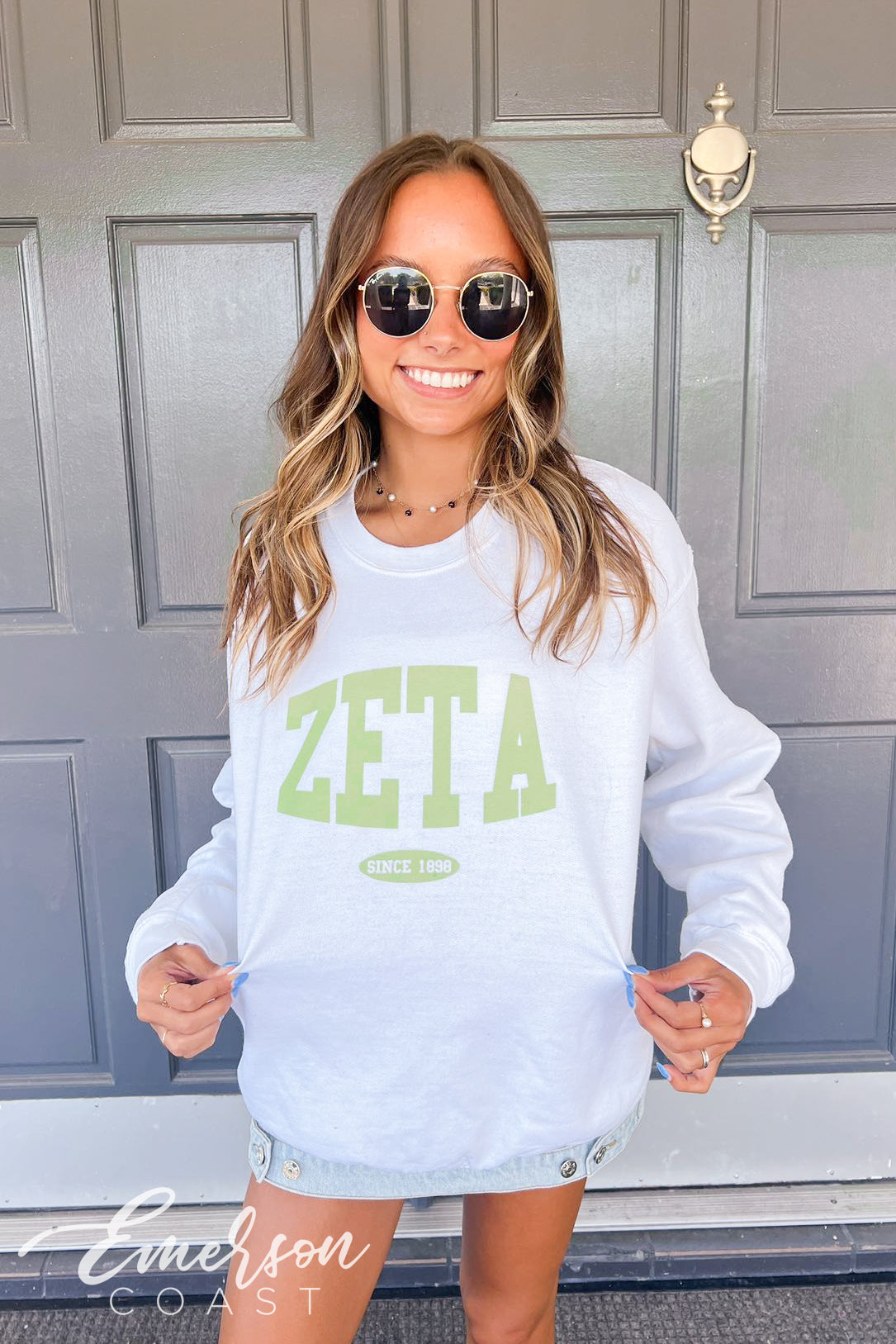 Zeta White PR Crewneck