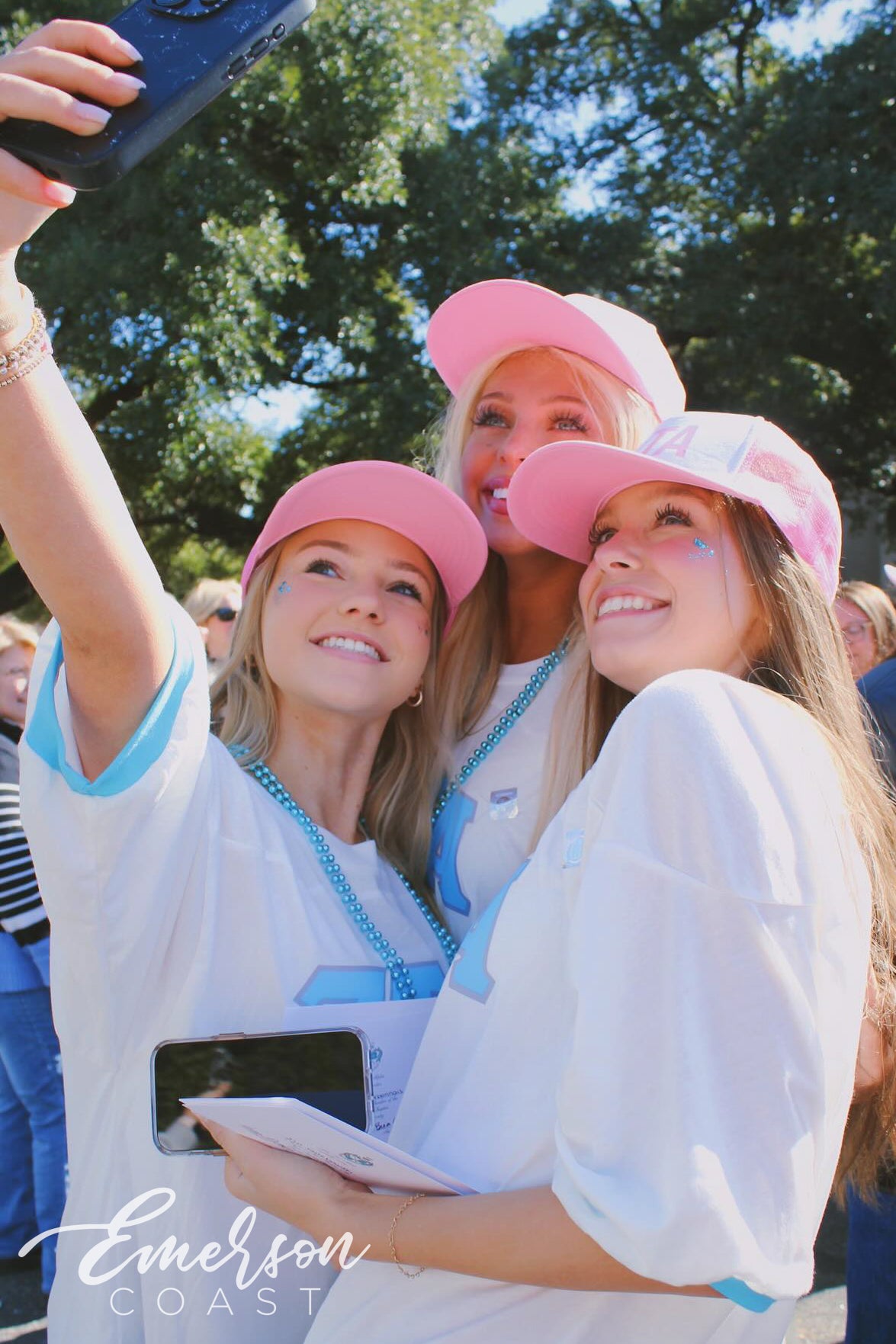 Zeta Tau Alpha White/Pink Bid Day Trucker Hat