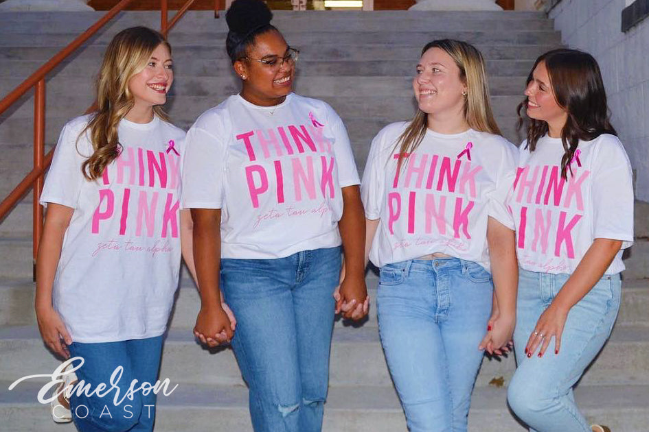 Zeta Tau Alpha Bold Think Pink Tee
