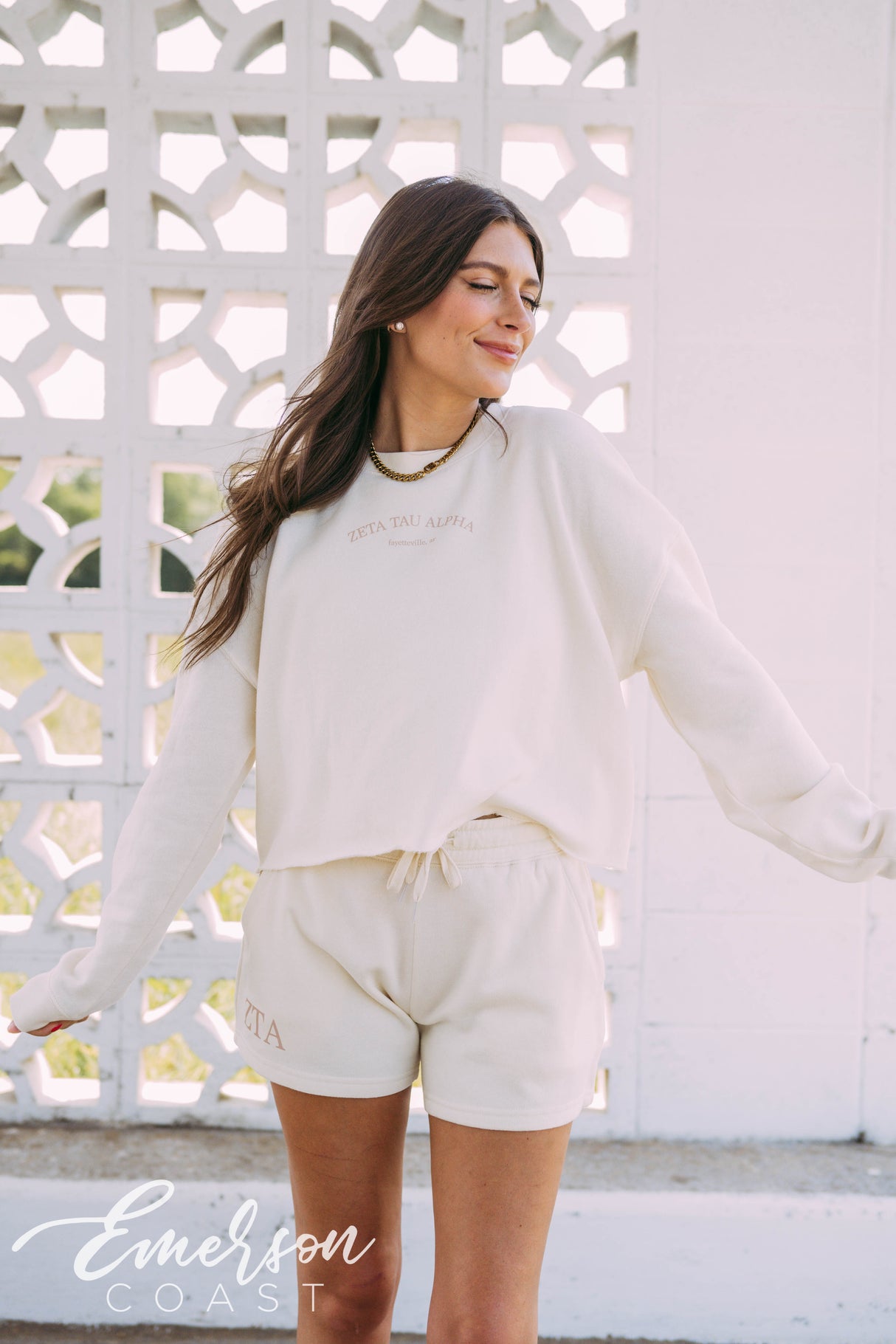 Zeta Tau Alpha Matching Ivory Set