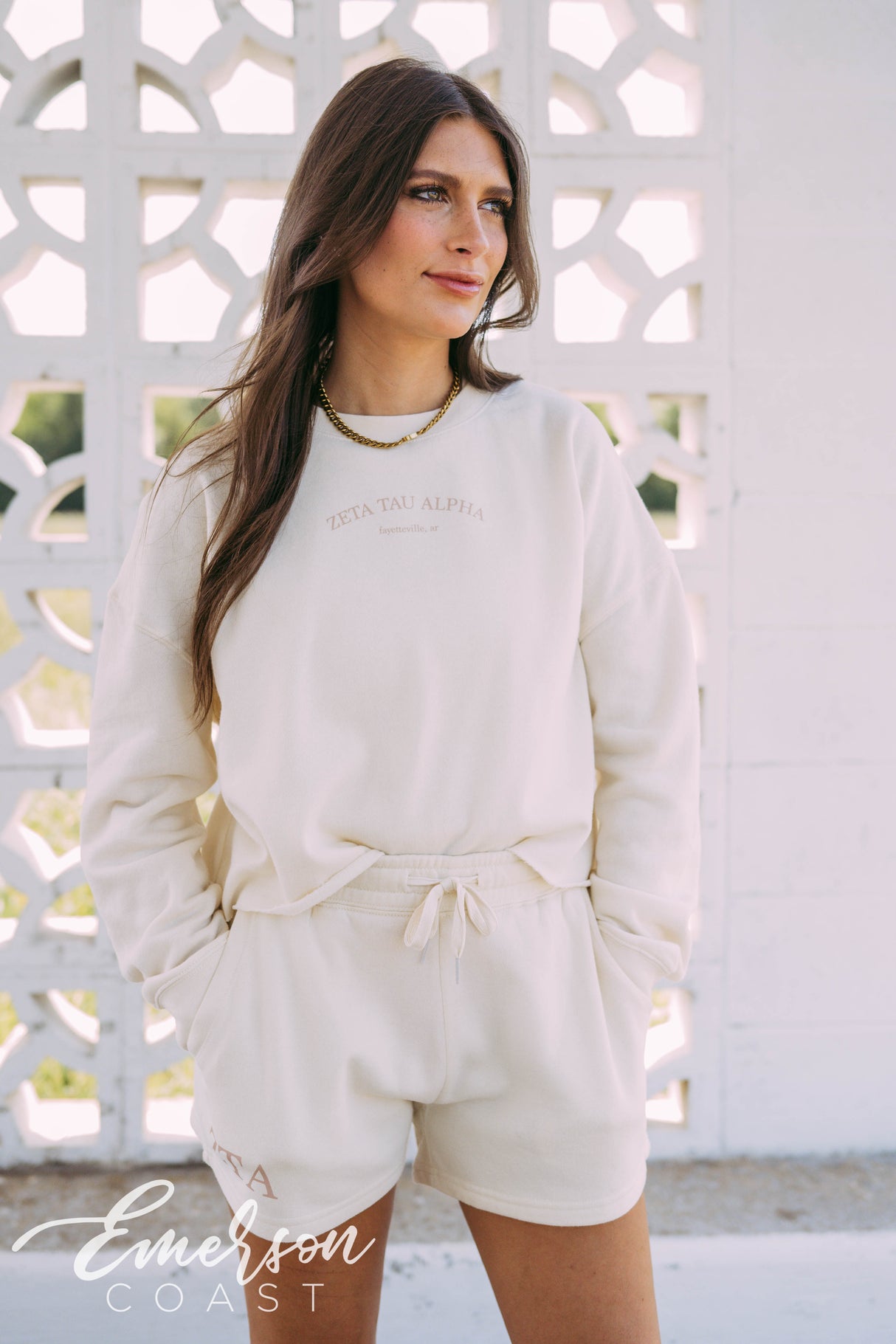 Zeta Tau Alpha Matching Ivory Set