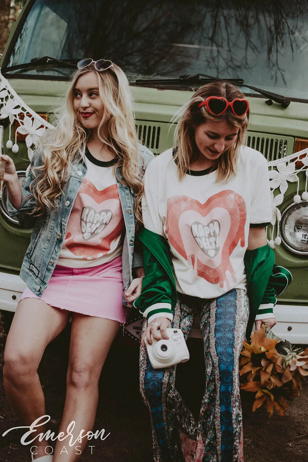 Kappa Delta Heart Bid Day Ringer Tee