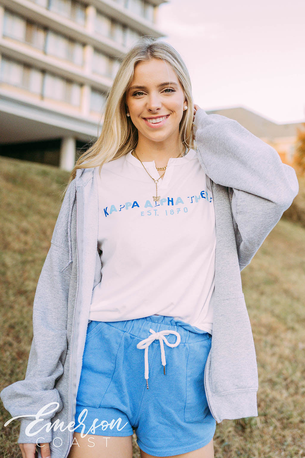 Kappa Alpha Theta PR Monochromatic Notch Tee