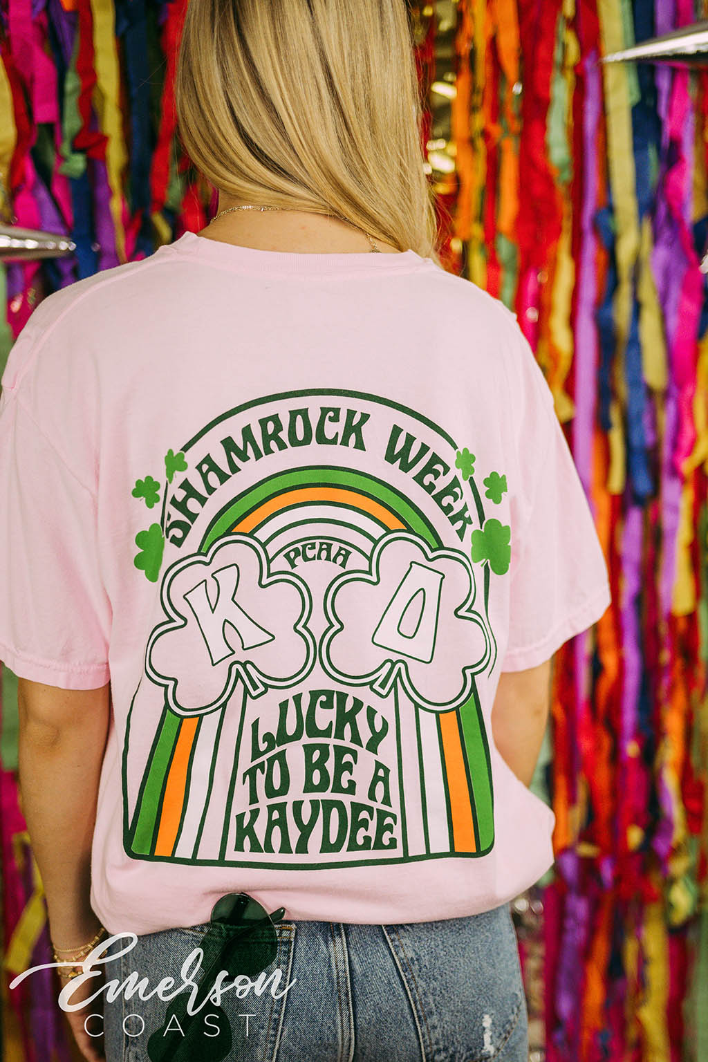Kappa Delta Shamrock Week Pink Tee