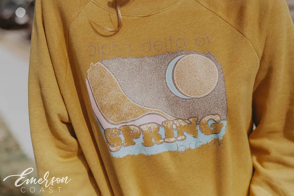 Alpha Delta Pi Spring Break Cropped Sweatshirt