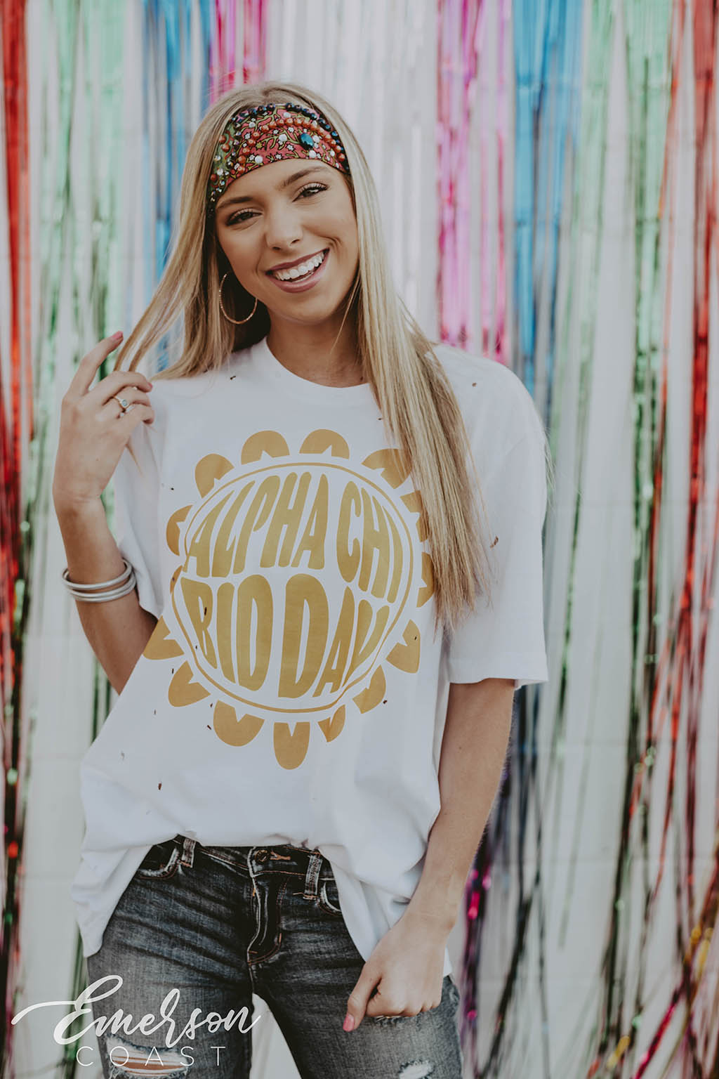 Alpha Chi Omega Sunshine Bid Day T-shirt