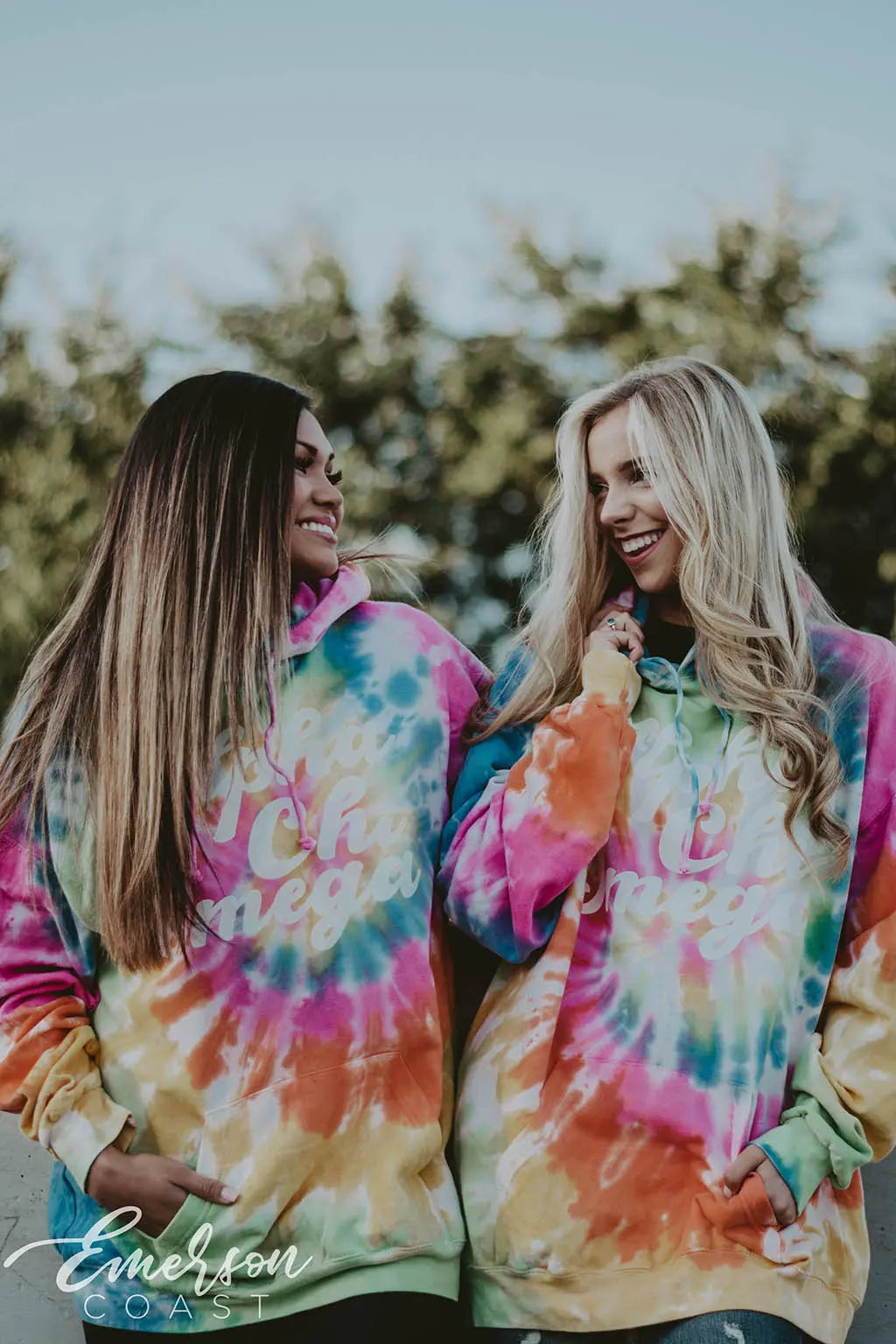 Alpha Chi Omega Tie Dye Hoodie