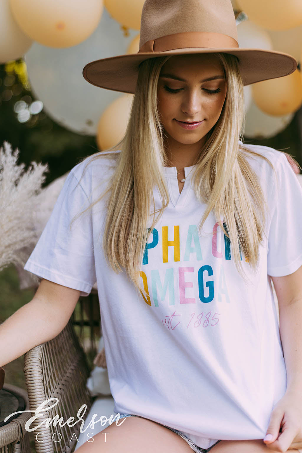 Alpha Chi Omega Colorful Recruitment Tee