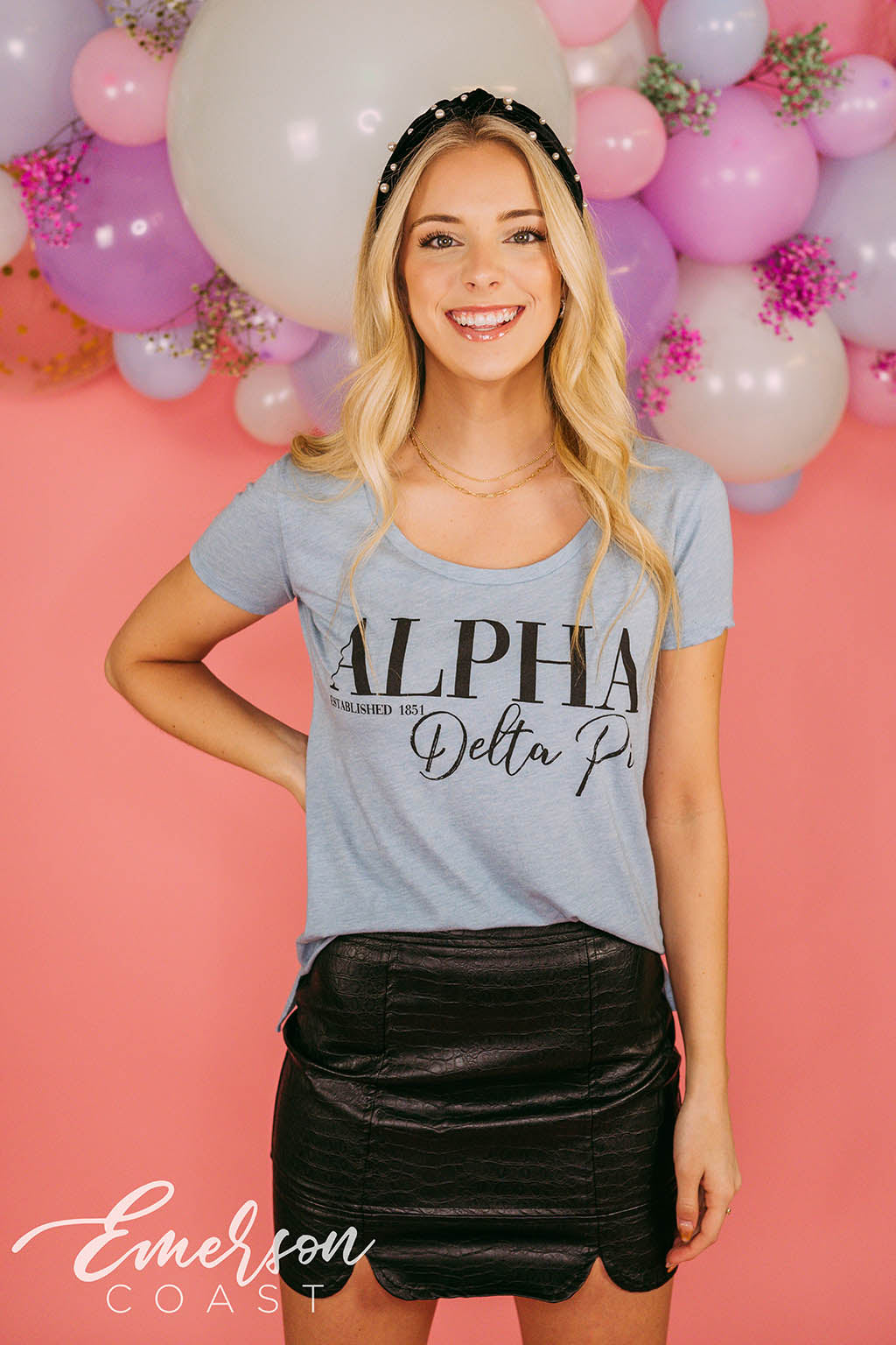 Alpha Delta Pi Light Blue Recruitment Tee