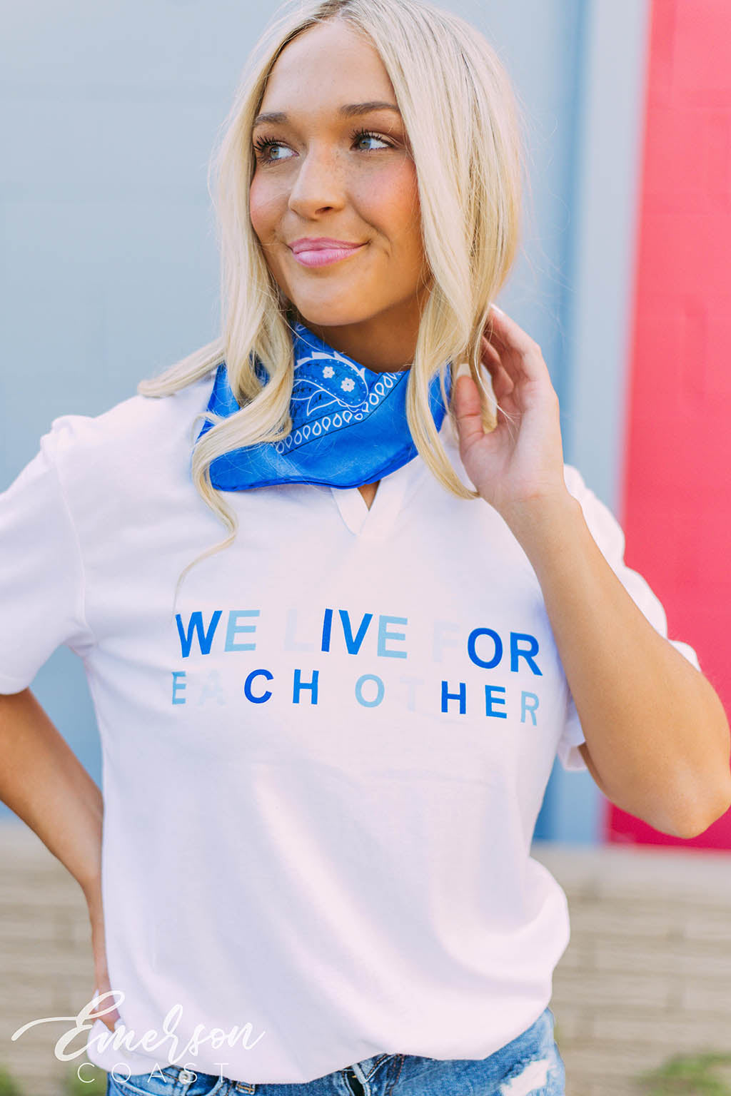 Alpha Delta Pi We Live For Each Other Notch Tee