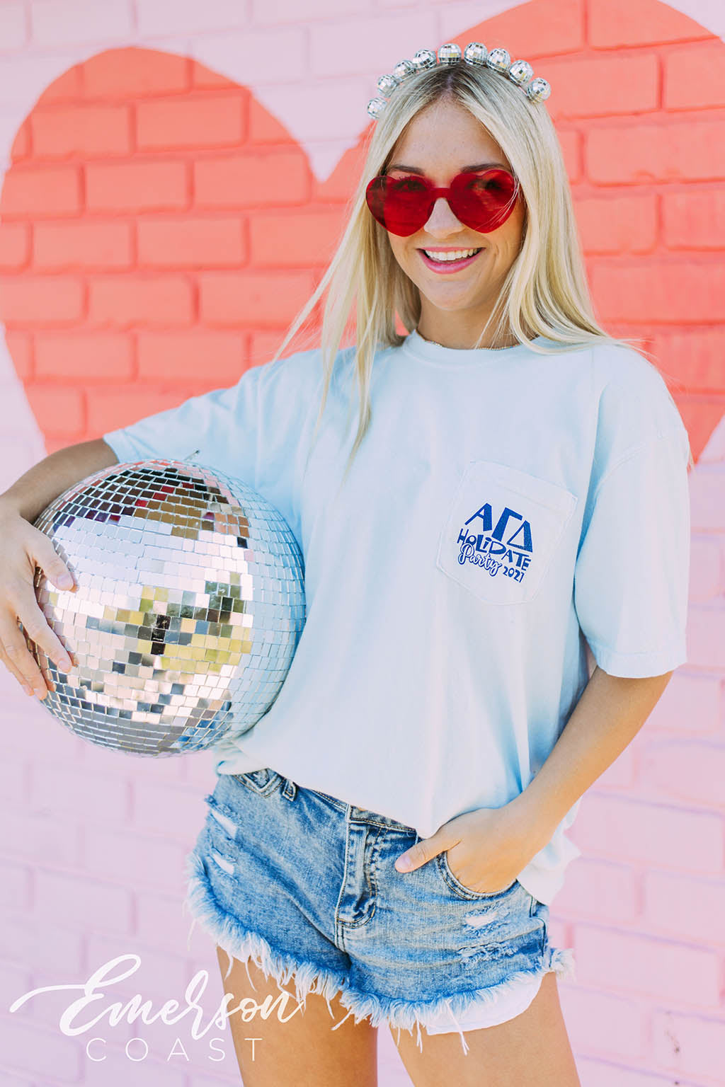 Alpha Gamma Delta Holidate Party Tee