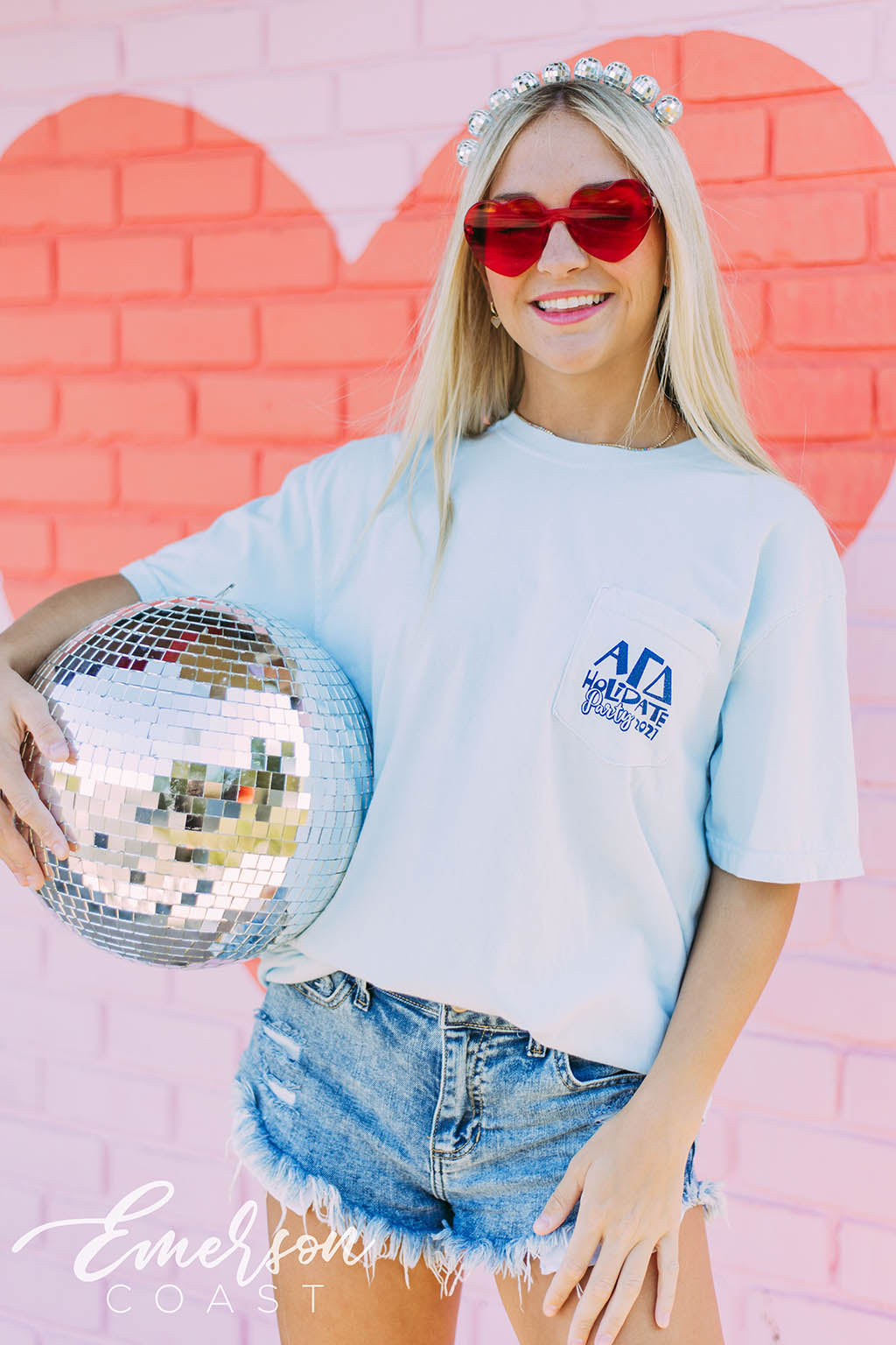 Alpha Gamma Delta Holidate Party Tee