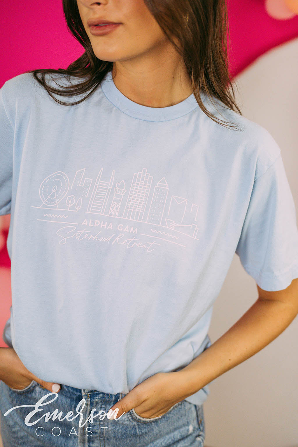 Alpha Gamma Delta Sisterhood Skyline Tee