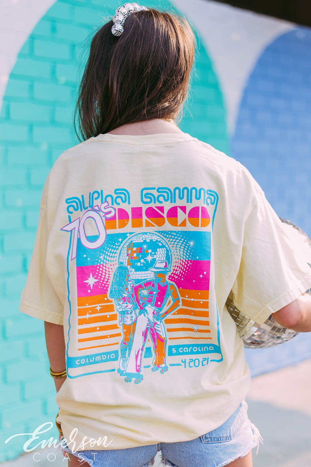 Alpha Gamma Delta 70s Disco Mixer Tee