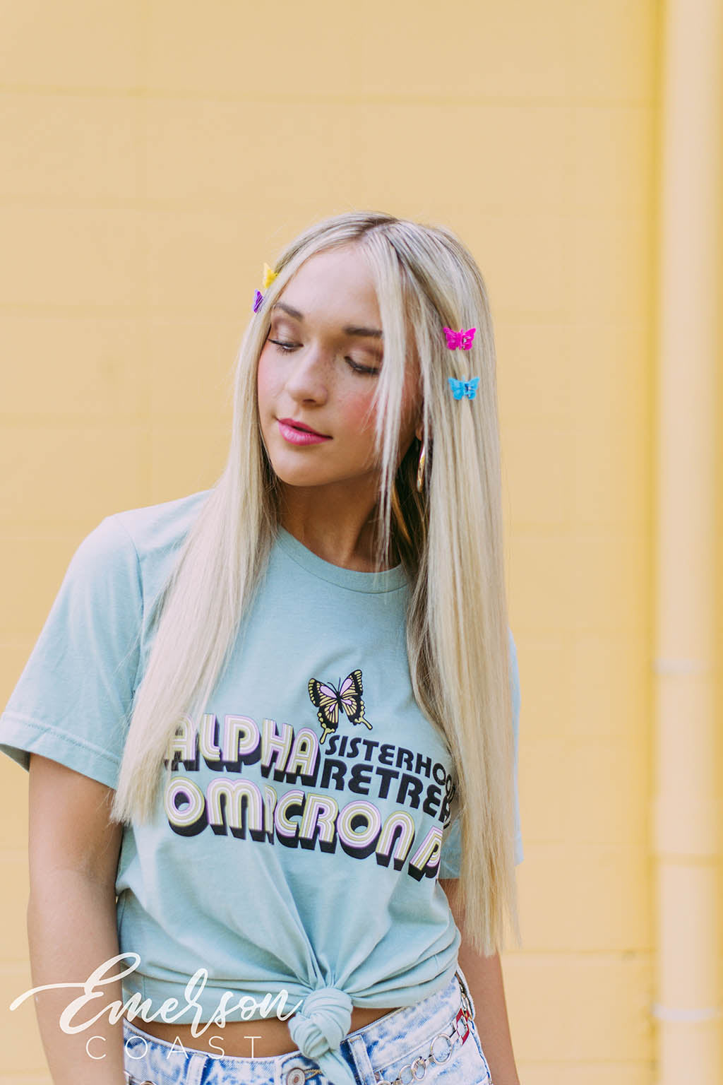 Alpha O Sisterhood Retreat Butterfly Tee
