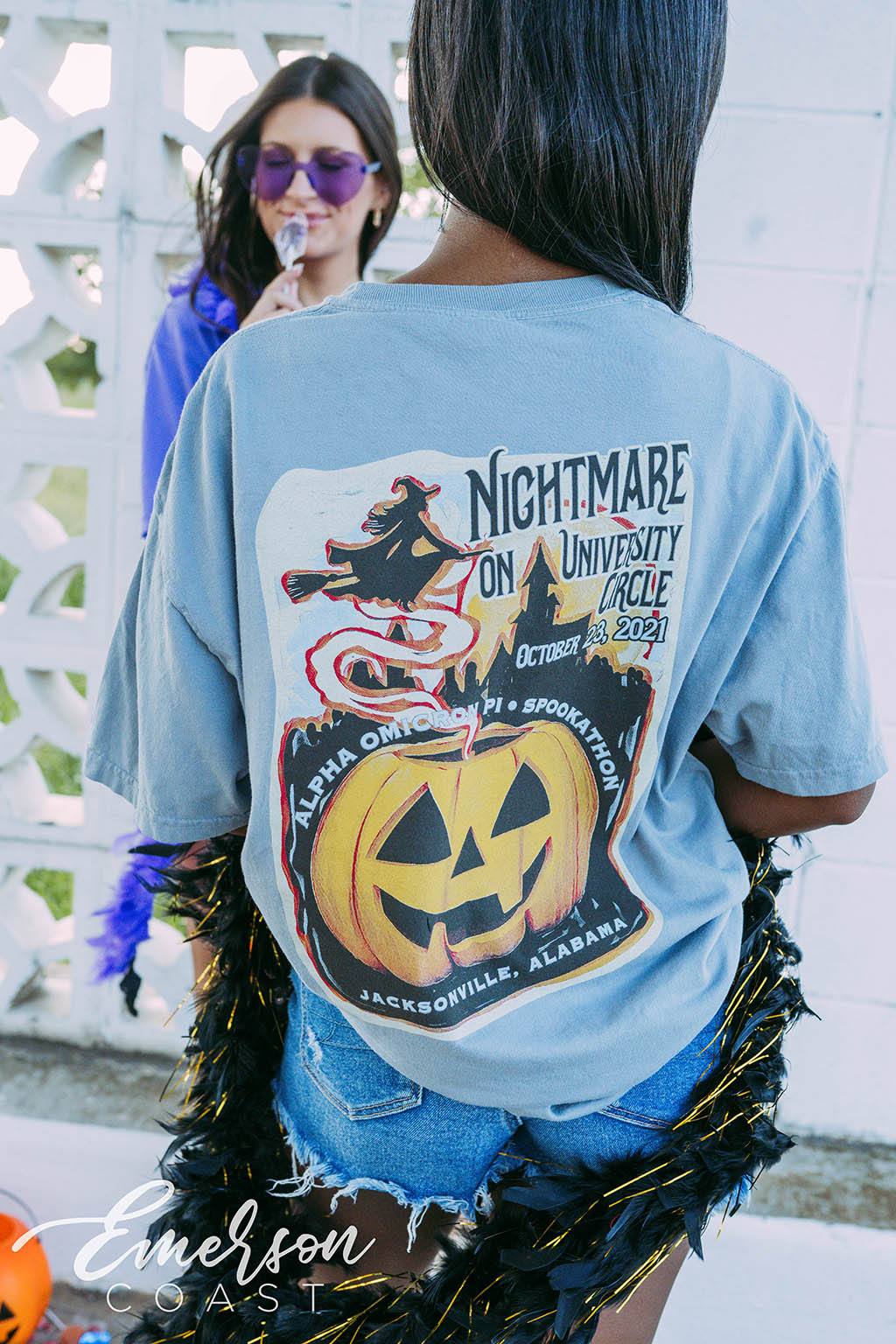 Alpha Omicron Pi Nightmare on University Circle Tee