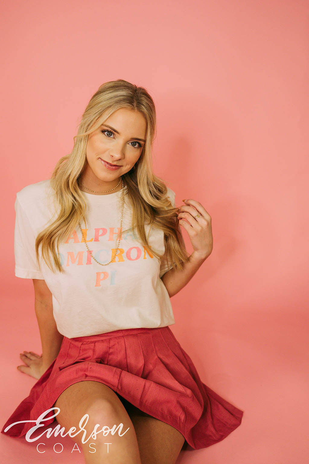 Alpha Omicron Pi Colorful Recruitment Tee
