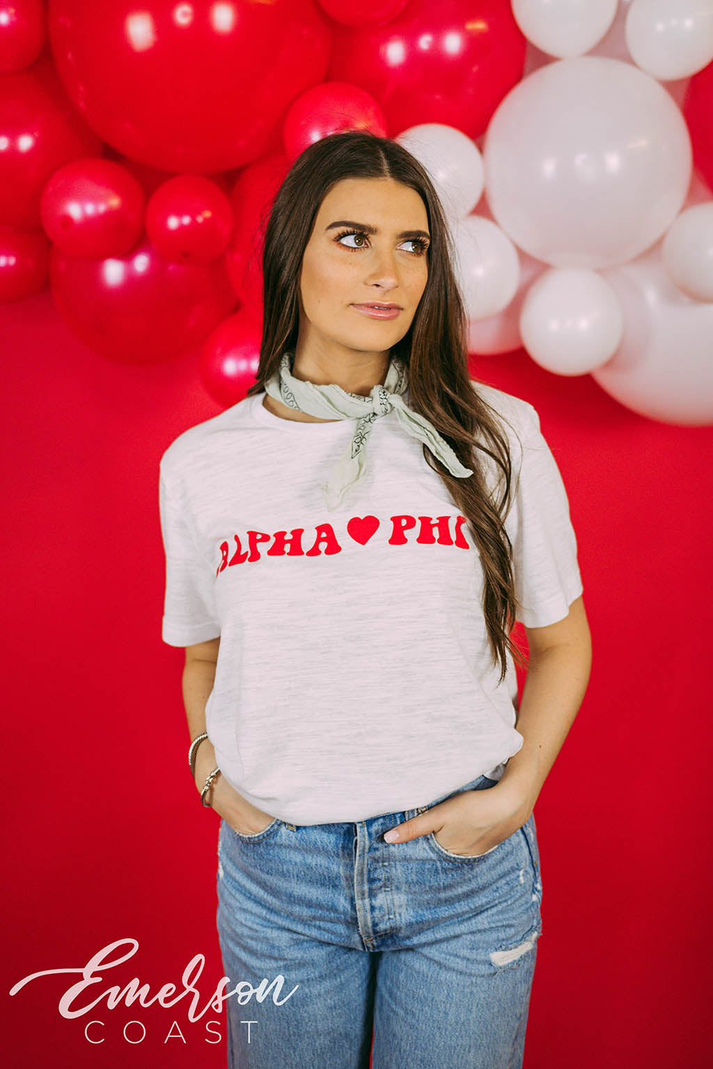 Alpha Phi Heart Slub Tee