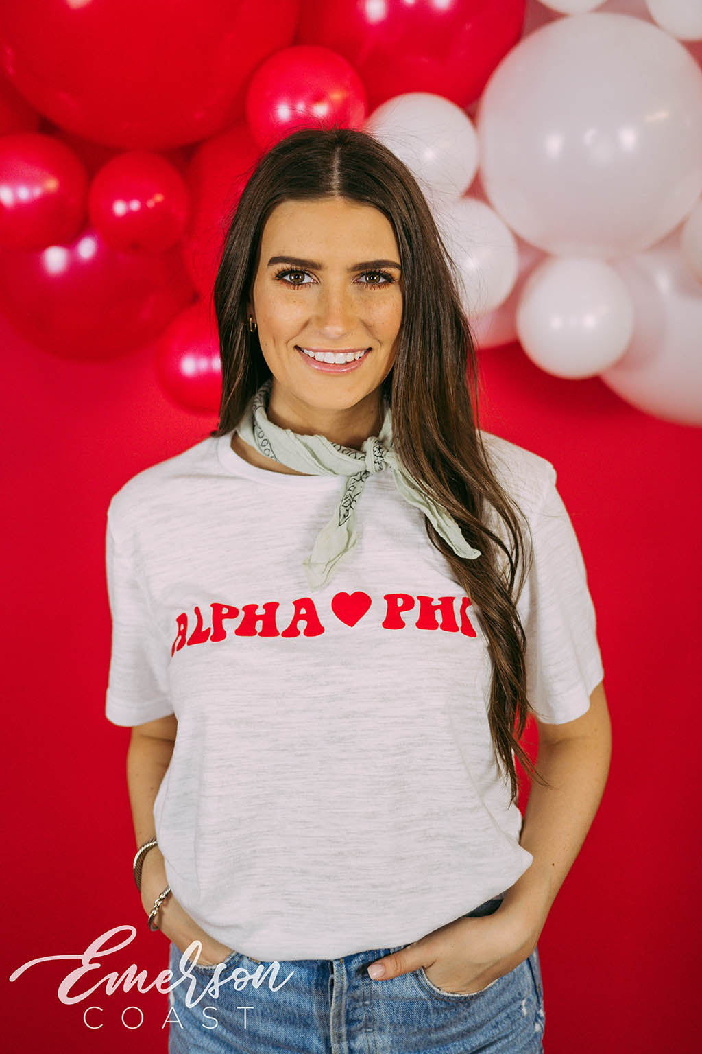 Alpha Phi Heart Slub Tee